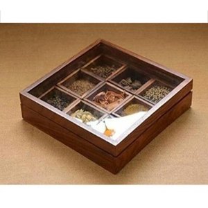 Wooden Spice <b>Box</b> <b>Set</b> with Spoon Herb & Spice <b>Tools</b> Direct Factory Supply for Kitchen Hotel Restaurant - Product Image 2