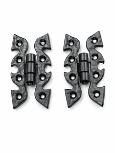 Charnière de porte noire traditionnelle en fonte, charnière papillon 70 mm - Product Image 3