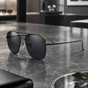 Gafas de Sol de Titanio para Hombre, Montura Completa, Lentes de Resina Gris Fotocromáticas para Lectura y Protección Solar - Product Image 4