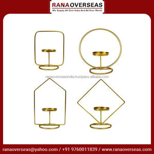 Bougeoir géométrique décoratif en métal Accent de table de haute qualité parfait pour toute occasion dans différents styles et tailles - Product Image 3