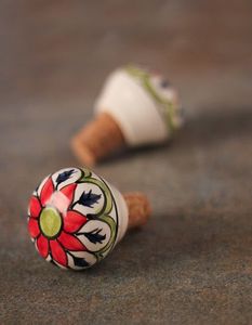 Tapón de Corcho Cerámico Premium para Botellas de Vino, Sellador de Botellas Decorativo Hecho a Mano y Reutilizable para Vino, Champán, Licores y Uso en Bares Domésticos - Product Image 2