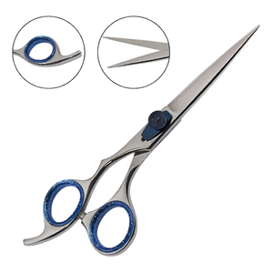 Professional Hairdressing Salon Scissors 6.5 Inch Blue & Silver Stainless Steel Barber Cutting <b>Shears</b> Hair Styling <b>Tool</b> - Product Image 2
