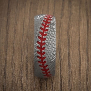 Luxury Damascus Steel Band Vintage Style <b>Mens</b> <b>Ring</b> <b>Black</b> And Silver Patterned Craftsmanship Factory Direct Sale - Product Image 4