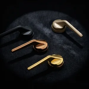 Modern Door <b>Handles</b> Contemporary Design Black Bronze Gold Rose Gold Matte Finish Easy Installation For Home Office Interior Door - Product Image 5