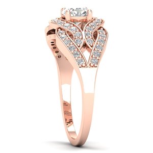 Bague de fiançailles REYES en or massif 14 carats de haute qualité, certifiée GRA, avec moissanite, pour femme, cadeau d'anniversaire, bijoux raffinés - Product Image 3