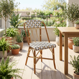 Chaise en rotin de style <span class=keywords><strong>bistrot</strong></span> français, faite à la main, empilable, design, pour café semi-extérieur, restaurant, terrasse, mobilier de jardin - Product Image 5