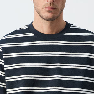 Camiseta de Manga Corta a Rayas con Cuello Redondo, Corte Recto, Diseño con Rayas, Ajuste Regular, con Logotipo Personalizado, Cómoda, 2026 - Product Image 2