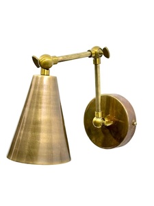 Customized Mid-Century Raw Brass Wall Sconce - Product Image 5