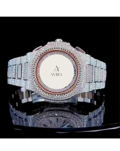 Trendy <b>Real</b> Luxury Square Hip Hop Iced Automatic Mechanical Watch with VVS Moissanite Sapphire <b>Crystal</b> 10 Bar Water Resistant - Product Image 1