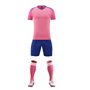 Maillots de football personnalisés en gros 100 % polyester col en V manches courtes unisexe club ligue équipe nationale jeunes maille respirante - Product Image 2