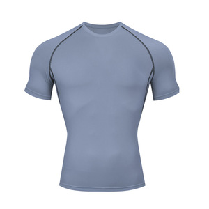 BD China Factory OEM Customized Logo Embroidery Quick Dry <b>Compression</b> Running GYM Fitness Slim Fit Sports Stretch <b>Men</b> T <b>Shirt</b> - Product Image 3