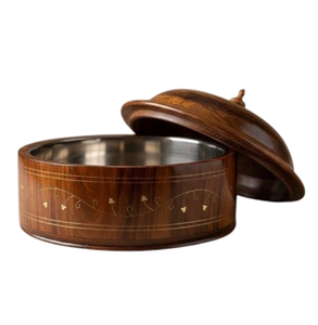 Most Selling Wooden Roti <b>Box</b> with Lid Brown Color Chapati Storage <b>Container</b> for Roti Dabba Storage Dining Roti <b>Box</b> - Product Image 2