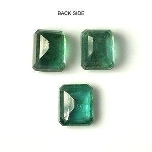 มรกตทรงเหลี่ยม 3.50 กะรัต มรกตธรรมชาติจากแซมเบีย สีเขียว ขนาด 5.5x6.6 มม. เจียระไนแบบเหลี่ยม โปร่งแสง ชุด 3 ชิ้น สำหรับทำเครื่องประดับ - Product Image 5