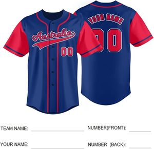 Maillot de baseball personnalisé pour équipe nationale, chemise boutonnée style hip-hop, nom et numéro personnalisés pour hommes, femmes et jeunes - Product Image 4