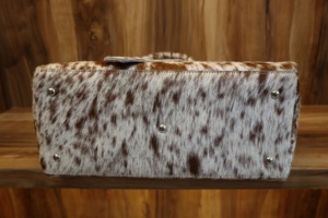 กระเป๋าโท้ทหนังวัวแท้มีขนกระเป๋าถือสไตล์ตะวันตกสำหรับผู้หญิง - Product Image 4