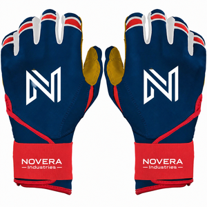 Gants de frappe de baseball personnalisés haut de gamme en cuir véritable, adhérence professionnelle, fabrication OEM ODM, fournisseur de marques privées - Product Image 2