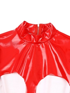 Top donna Plus Size in vernice lucida a manica lunga con seno <span class=keywords><strong>Sexy</strong></span> <span class=keywords><strong>Sexy</strong></span> Top Cosplay <span class=keywords><strong>Sexy</strong></span> per festa in discoteca - Product Image 3