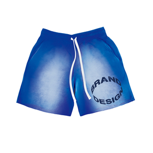 Shorts en coton 100% personnalisés, délavés à l'acide, avec broderie et patchs, ourlet brut, coupe déchirée, effet soleil délavé pour homme - Product Image 4