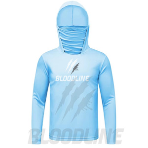 Chemise de sport à manches longues à séchage rapide pour homme Bloodline avec design de masque, coupe ajustée, vêtements d'été - Product Image 6
