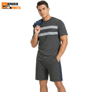 Conjunto de Camiseta y Pantalones Cortos de Verano para Hombre, 100% Algodón, Estilo Urbano, Lavado Personalizado, Talla Grande, Alta Calidad - Product Image 4