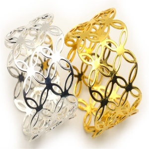 Western Style Napkin <b>Ring</b> Metal Napkin <b>Holder</b> for Dining Table Wedding Hotel Banquet Table Setting Wholesale - Product Image 1