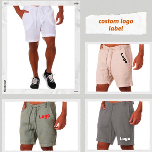 Drawstring Pocketed Cuffed <b>Men</b> <b>Shorts</b> Casual Comfortable Custom Front Logo OEM ODM Wholesale <b>Woven</b> 100% Polyester Mid Breathable - Product Image 5