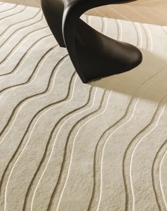 Alfombra de Lana Abstracta de Pelo Corto Hecha a Mano con Base de Látex, Ecológica y Apta para Mascotas, Diseño Moderno para Hogar, Bar o Oración - Product Image 6