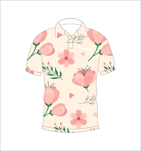 เสื้อโปโลพิมพ์ลายดอกไม้แบบกำหนดเอง แขนสั้น สวมใส่สบาย เหมาะสำหรับกอล์ฟ เทนนิส ชุดทีมฤดูร้อน - Product Image 1