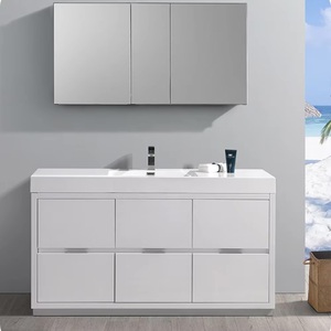Muebles de Baño Modernos de Alta Calidad Hechos a Mano en Vietnam con Cubierta de Madera, Cajones y Fácil Montaje - Product Image 6
