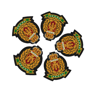 Wholesale High Quality Washable Lace Solid Custom Handmade Embroidery Bullion Wire <b>Pin</b> <b>Badges</b> Eco-Friendly Nickel-Free Luxury - Product Image 4