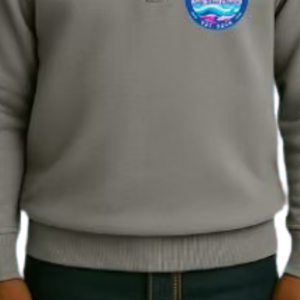 เสื้อพูลโอเวอร์แขนยาวผ้าฟลีซสีเทาปักลายสำหรับเด็กผู้ชาย สวมใส่สบายในชีวิตประจำวัน - Product Image 3