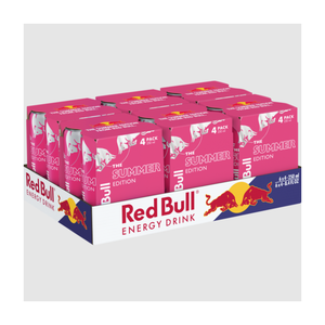 Red Bull White Peach Édition Été 24x250ml Canettes 0g Matière Grasse 0g Protéines Pour un Profil Énergétique Propre Idéal pour les Chaînes de Magasins Mondiales - Product Image 1