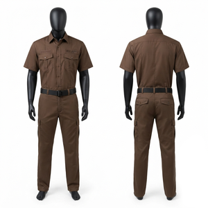 Uniforme de Seguridad Blackhardson Premium de 240 GSM, Polialgodón, Color Marrón, con Bordado Personalizado y Serigrafía, Conjunto de Ropa de Trabajo Unisex - Product Image 1