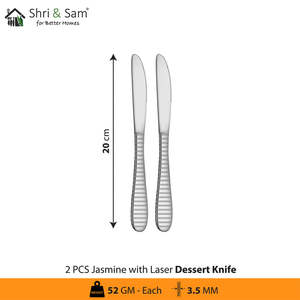 Cuchillos de cena de acero inoxidable cortados con láser Jazmín de 7 piezas - Product Image 3