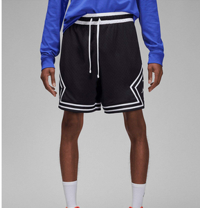 Shorts de basketball d'été grande taille pour hommes 100 % polyester maille noir et blanc respirant confortable à séchage rapide avec taille élastique rayé - Product Image 1
