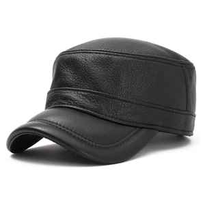 Gorro de Hombre de Cuero 100% Real, Estilo Invernal, de Moda, con Logotipo Personalizado y Marca Privada - Product Image 1