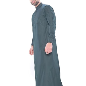 ผ้าคอตตอนพรีเมียมสำหรับตัดชุดโทบแบบคอตั้ง ขายส่ง ไซส์ใหญ่ มีกระเป๋าข้าง 2 ช่อง แห้งเร็ว ระบายอากาศได้ดี - Product Image 6