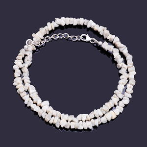 Collier classique en argent naturel, en argent sterling 925, bijoux en pierres précieuses faits à la main pour femmes, 15,5 cm, design élégant et unique - Product Image 2