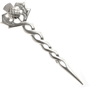 Broche de Plata con Diseño de Cardo Escocés para Hombre y Mujer, Accesorio para Kilt con Caja de Regalo - 75mm - Product Image 4