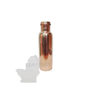 100% Copper Customized Minimalist Direct Drinking <b>Water</b> <b>Bottle</b> Eco-Friendly <b>Gym</b> Accessory Full Shiny Polish Boiling Applicable - Product Image 1