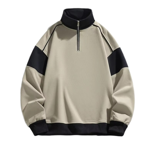 Sudadera de Primera Calidad con Cierre de Cremallera, Corte Regular, Tejido de Algodón, Cuello Alto, Estilo Casual para Otoño - Product Image 5