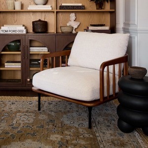 Fauteuil lounge rembourré haut de gamme avec structure en teck massif – Mobilier élégant pour la décoration intérieure et l'hôtellerie - Product Image 2