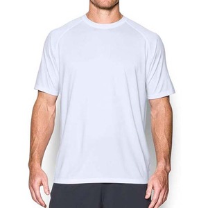 เสื้อยืดผู้ชาย สีขาว คอกลม แขนสั้น ทรงปกติ ผ้าฝ้าย 180gsm ย้อมเส้นด้าย สำหรับออกกำลังกาย - Product Image 1