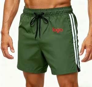 Pantalones Cortos Deportivos de Lona para Hombre, 100% Algodón, Estilo Verano, Color Sólido, Precio de Fábrica, Servicio OEM - Product Image 2