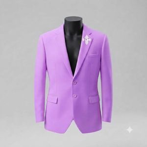 Traje de Pantalón y Chaqueta de Terciopelo Estilo Italiano para Hombre, Antiarrugas, Transpirable, Cierre de Botones, Diseño Plano Frontal, Viscosa/Poliéster - Product Image 6