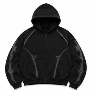 Sweat à capuche pour homme en molleton 100% coton épais, délavé à l'acide, avec impression numérique frontale et poches, personnalisable avec logo, vente en gros, haute qualité, hiver - Product Image 1