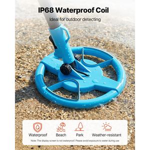 Detector de Metales Ligero con Pantalla LCD de 4 Pulgadas, Bobina de Búsqueda Impermeable IP68 de 6 Pulgadas, Ajustable de 25.6 a 36.6 Pulgadas, Detector de Metales Industrial - Product Image 6