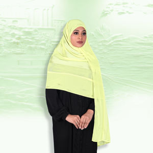 Elegante Hiyab Islámico de Chifón Sólido con Detalles de Cristal, Suave, Ligero y Transpirable para la Oración y Uso Diario - Product Image 5