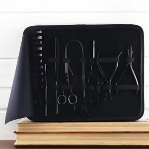 Kit Profesional de Extensiones de Cabello con Estuche de Cuero Premium, Juego Completo de Herramientas para Aplicación y Remoción de Extensiones de Cabello - Product Image 1