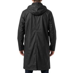 Manteaux de pluie professionnels en polyester haute densité, imperméables et respirants, de la série Minimalist Matte Black Urban Commuter - Product Image 2